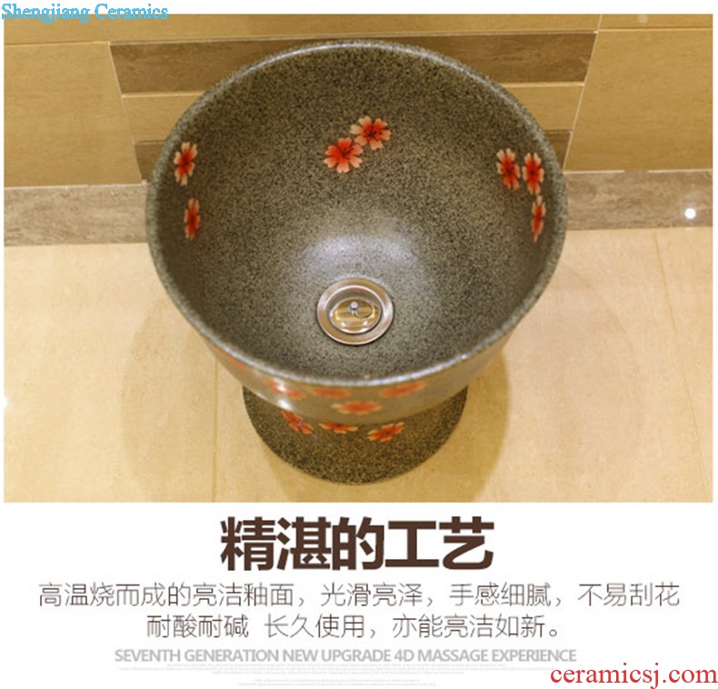 Koh larn, qi ceramic art basin mop mop pool ChiFangYuan one-piece mop pool diameter of 30 cm swirl marks