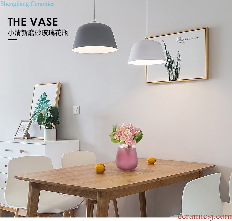 Contemporary and contracted vase furnishing articles sitting room flower arranging ceramic dry flower vase marble creative home table floral organ