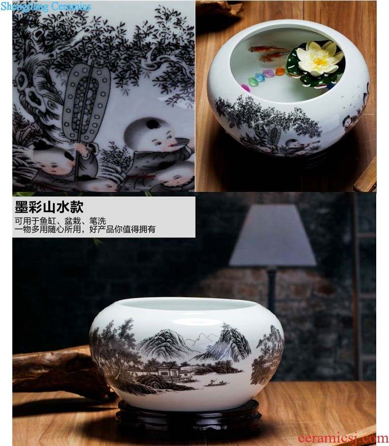 Cb123 jingdezhen ceramics floret bottle of flower arrangement sitting room of contemporary and contracted household adornment lucky bamboo furnishing articles