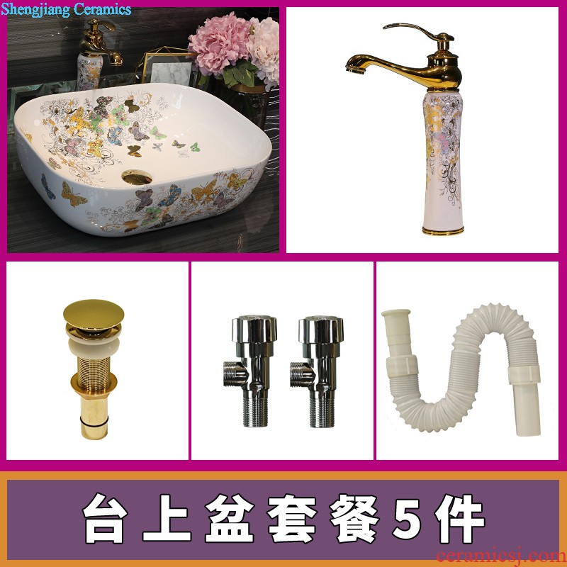 Europe type lavatory toilet lavabo basin sink contracted household on the marble ceramic basin