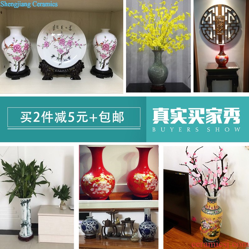 Jingdezhen ceramics vase furnishing articles imitation of yuan blue and white guiguzi down jar flower arrangement table sitting room adornment