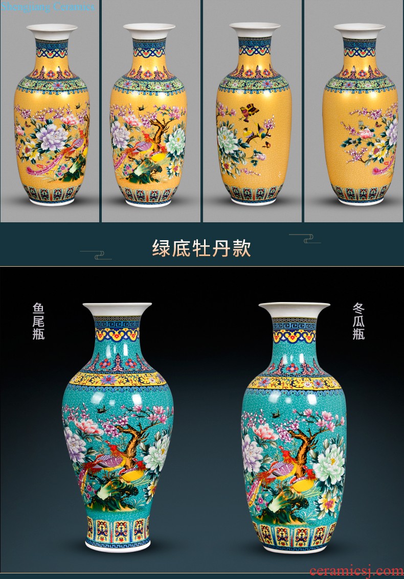 Jingdezhen ceramics vases, flower arranging small place Chinese arts and crafts home sitting room TV ark adornment ornament