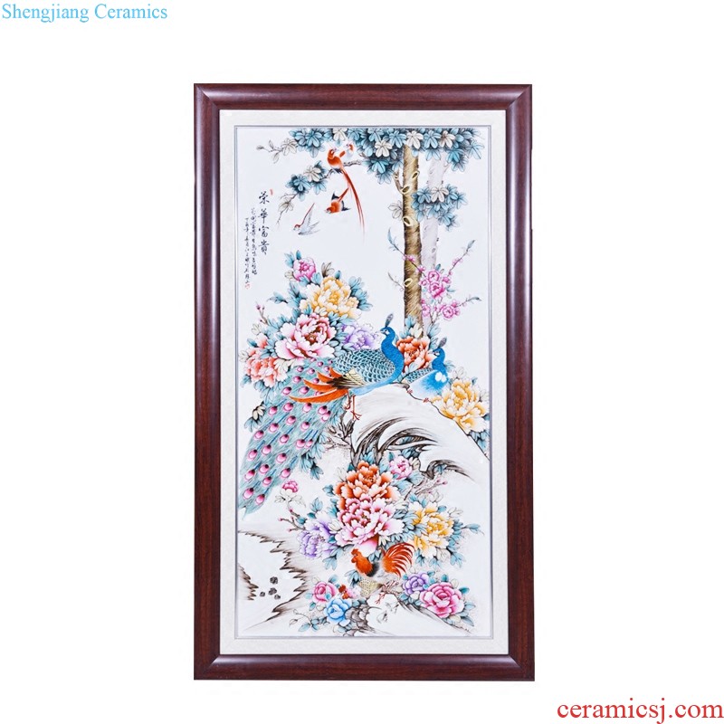 Jingdezhen ceramics hand-painted splendor in porcelain plate painter setting wall adornment picture hanging in the sitting room is placed