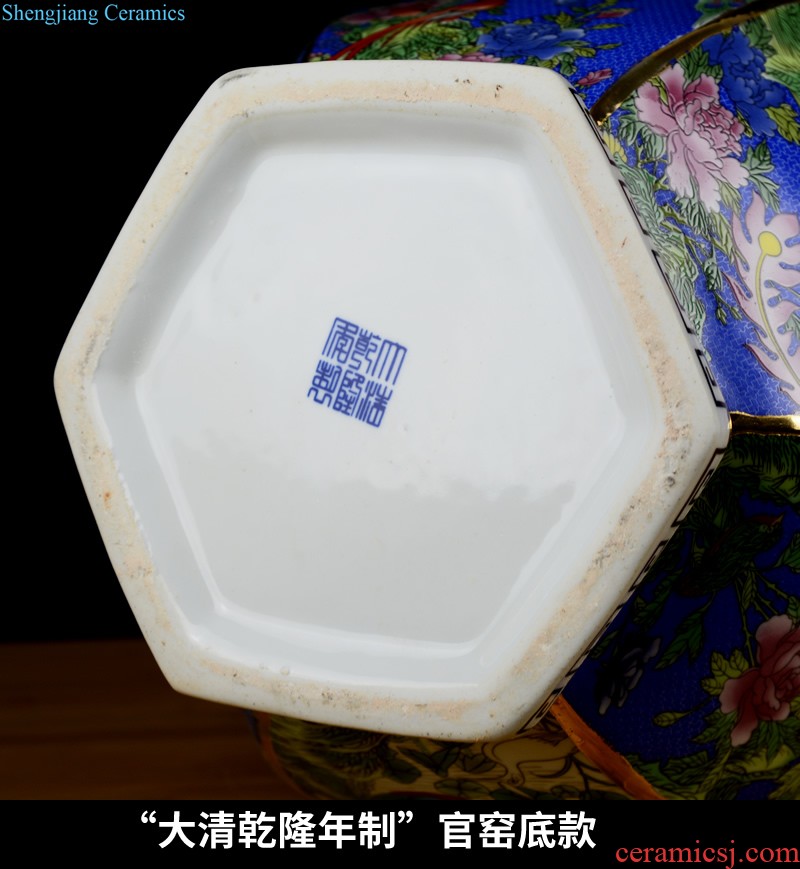 Cixin qiu - yun jingdezhen ceramics celebrity hand-painted powder enamel vase boutique sitting room home rich ancient frame adornment furnishing articles