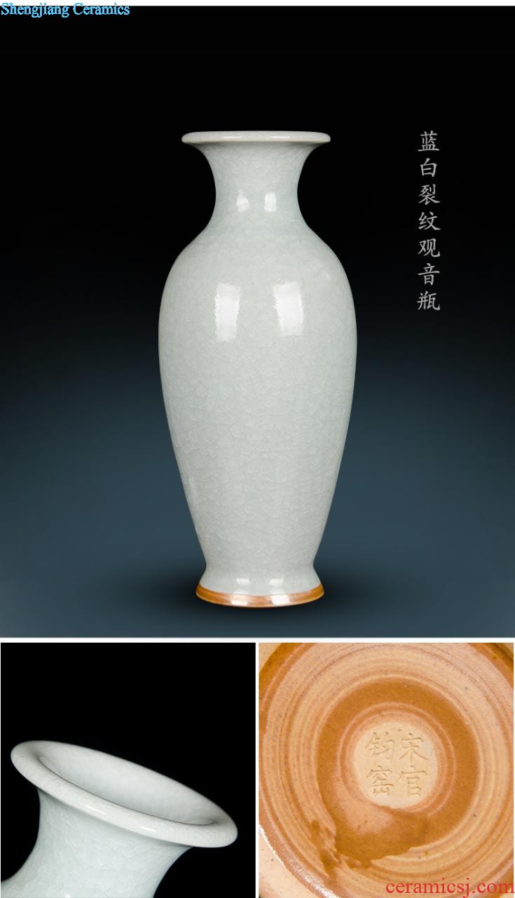 Jingdezhen porcelain vase furnishing articles on Chinese famous master hand-painted pot-bellied cans xi lintel tip home sitting room adornment