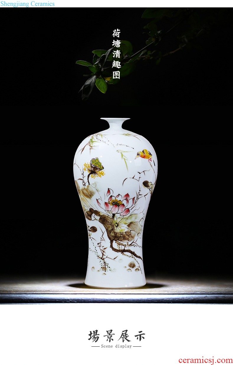 Jingdezhen ceramics vase of blue and white porcelain dragon tree Chinese style living room TV ark furnishing articles home decoration