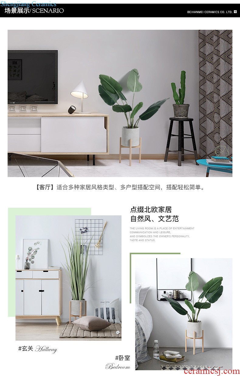 Mr Han mei home sitting room vase furnishing articles modern flower implement ceramics three-piece white vase decoration decoration