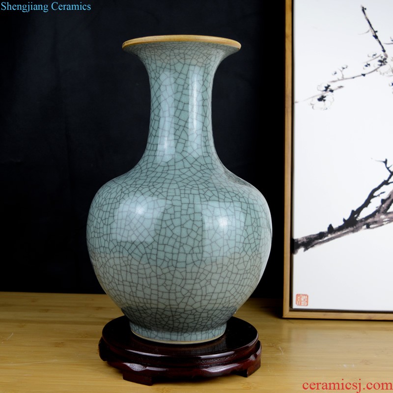 Jingdezhen ceramic vase creative television wine sitting room porch new Chinese style household soft adornment flower arranging furnishing articles