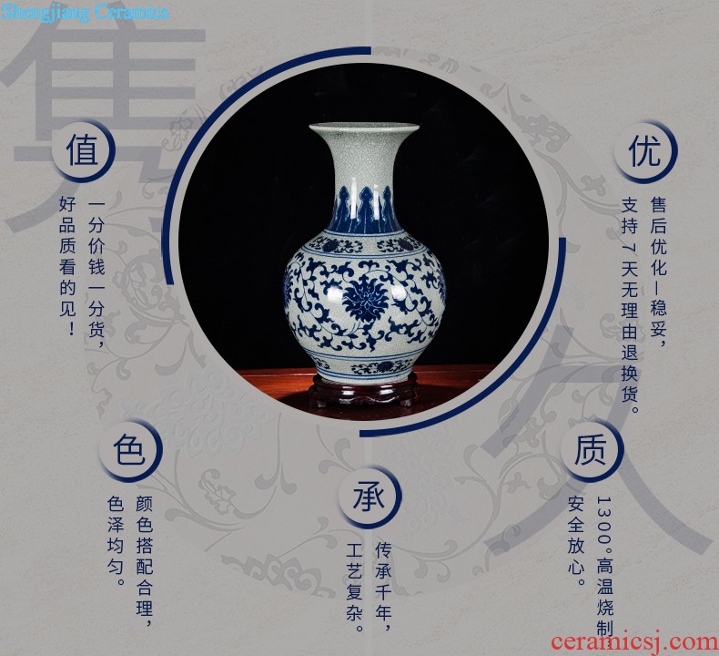 Aj207 jingdezhen ceramics European large vases, flower arranging TV ark adornment is placed large living room