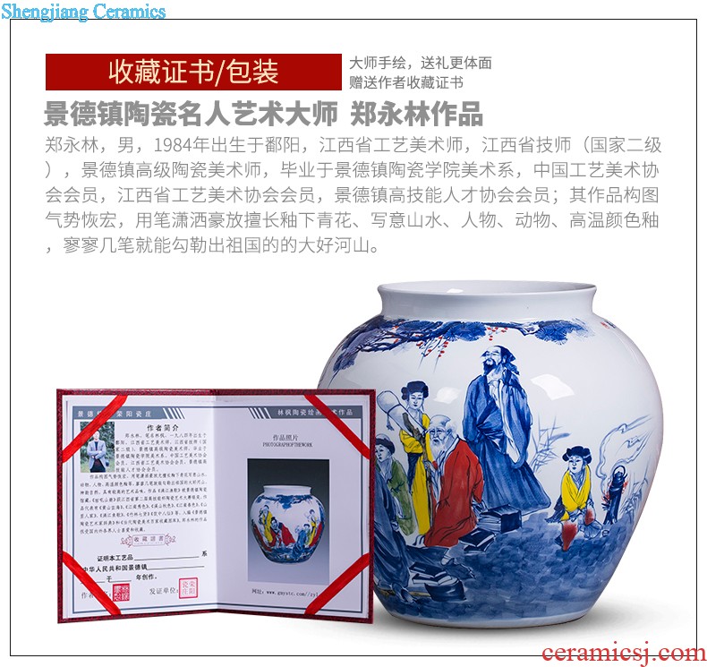 Jingdezhen ceramics decoration plate of Chinese style household act the role ofing is tasted the sitting room porch TV ark wine desktop furnishing articles