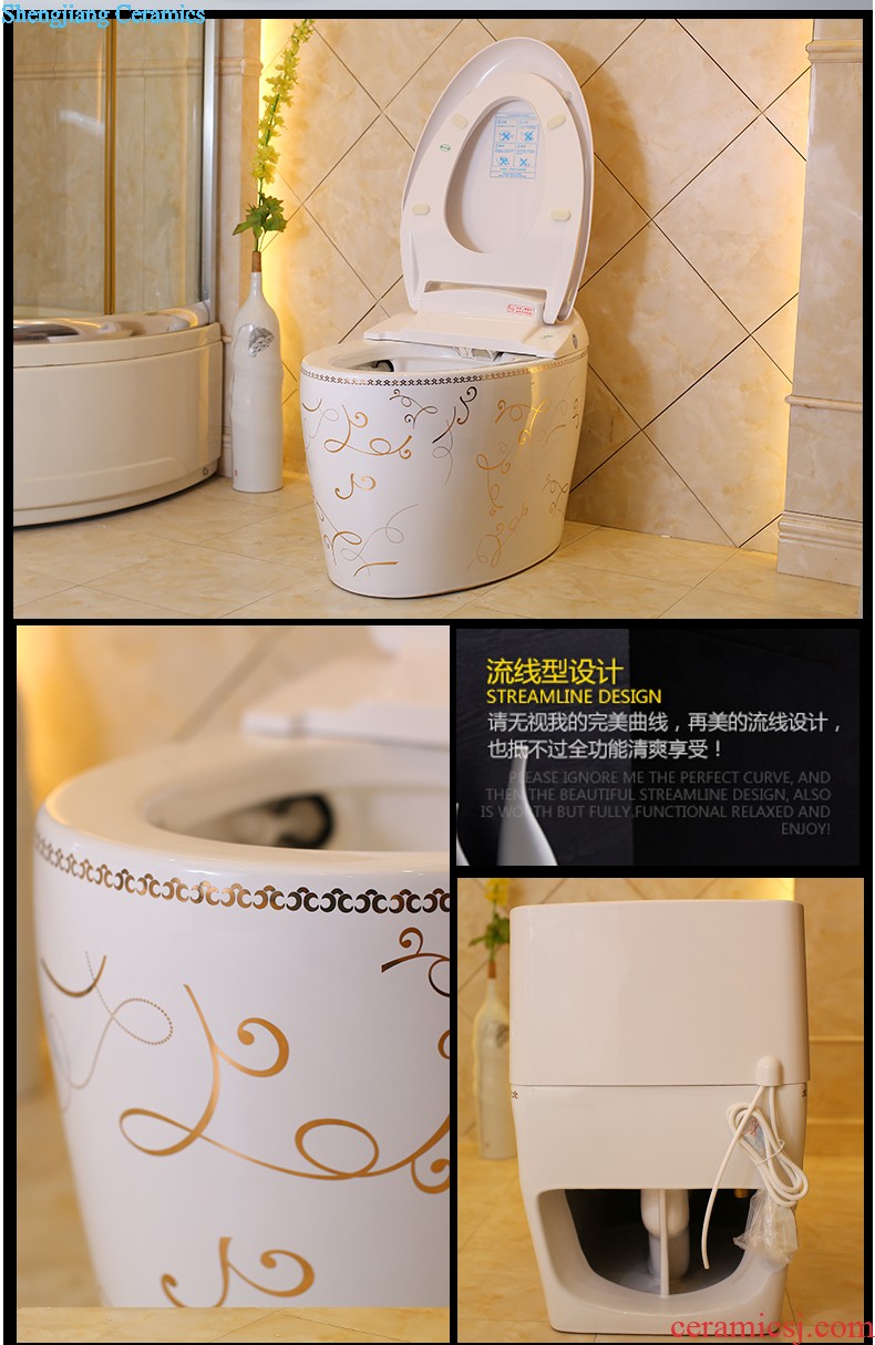 Koh larn, qi column basin ceramic lavabo basin floor balcony column type lavatory toilet a whole column