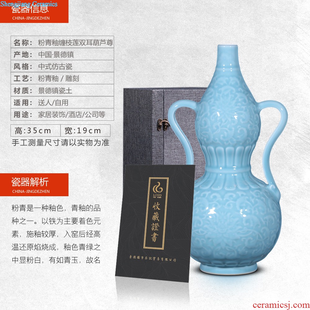 Jingdezhen ceramic vase furnishing articles imitation qing qianlong pastel dress on bottles of home sitting room adornment ornament