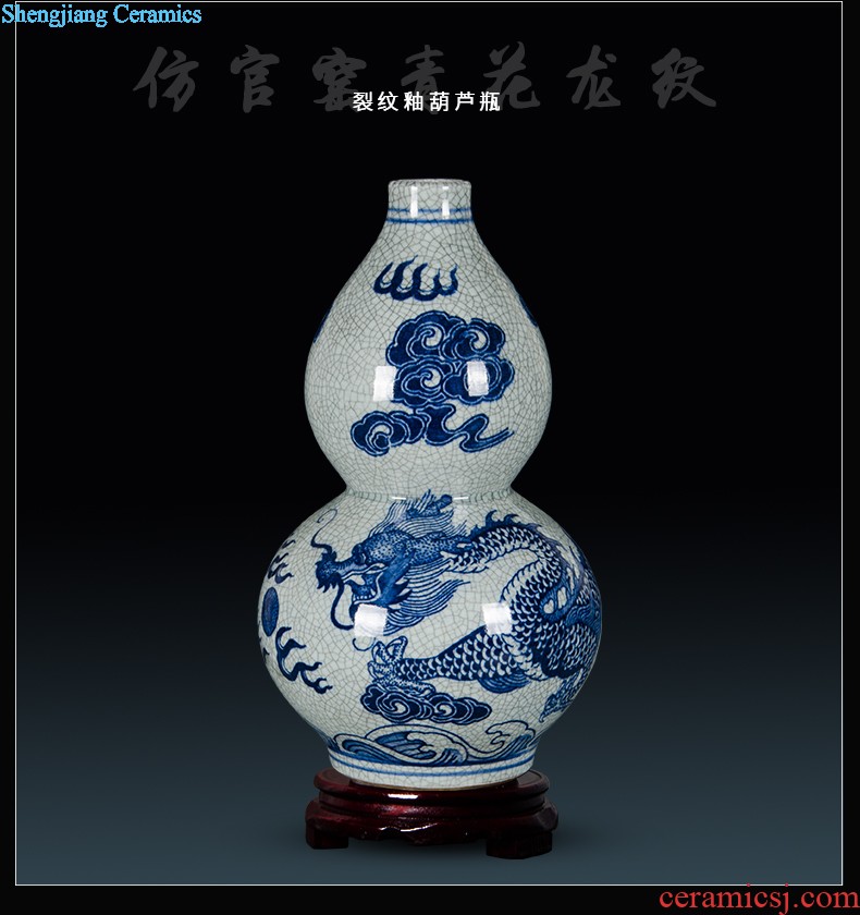 Jingdezhen ceramics POTS red apple storage tank is a thriving business place large sitting room adornment marriage