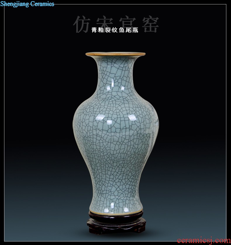 Jingdezhen ceramics flower arrangement of blue and white porcelain vase household adornment office furnishing articles little sitting room handicraft b9