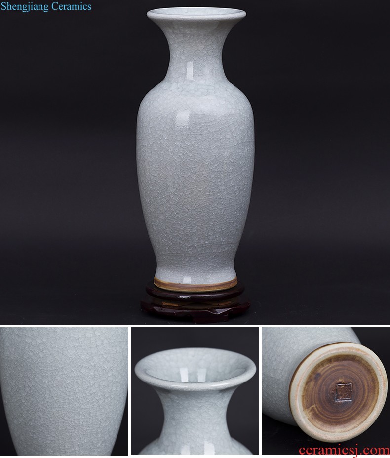 Simple black white vase furnishing articles sitting room TV ark flower arranging, jingdezhen ceramics european-style soft adornment