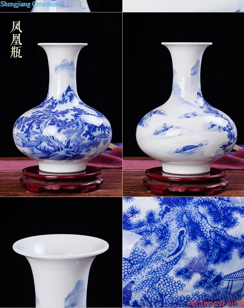 Jingdezhen vase furnishing articles living room contracted wine flower arranging ceramics vase decoration home decoration