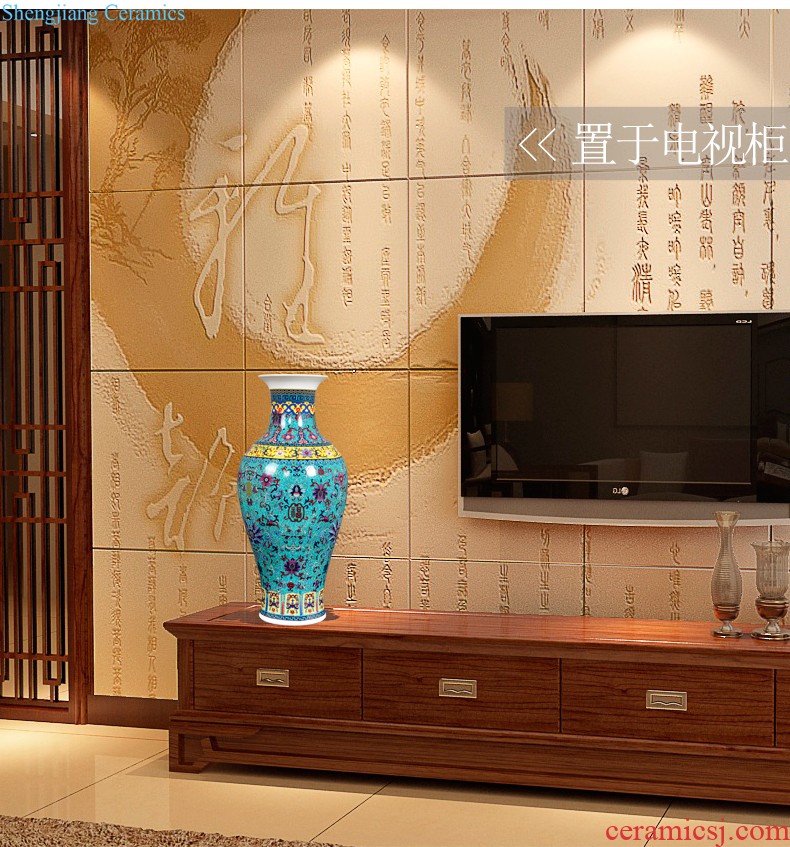 Jingdezhen ceramics vases, flower arranging small place Chinese arts and crafts home sitting room TV ark adornment ornament