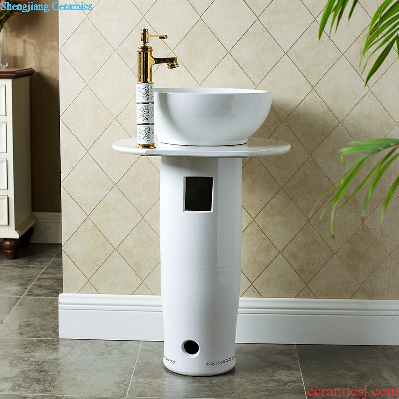 Ceramic floor pillar type lavatory small toilet lavabo balcony one basin art basin of the post