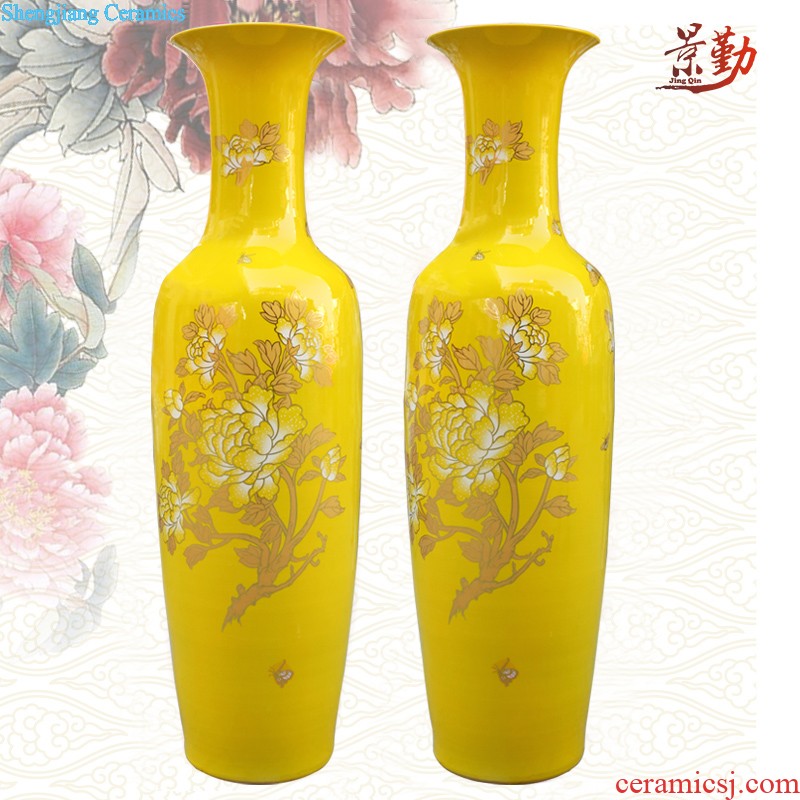 Chinese classical jingdezhen ceramics imitation qianlong year antique vase sitting room adornment handicraft furnishing articles gift