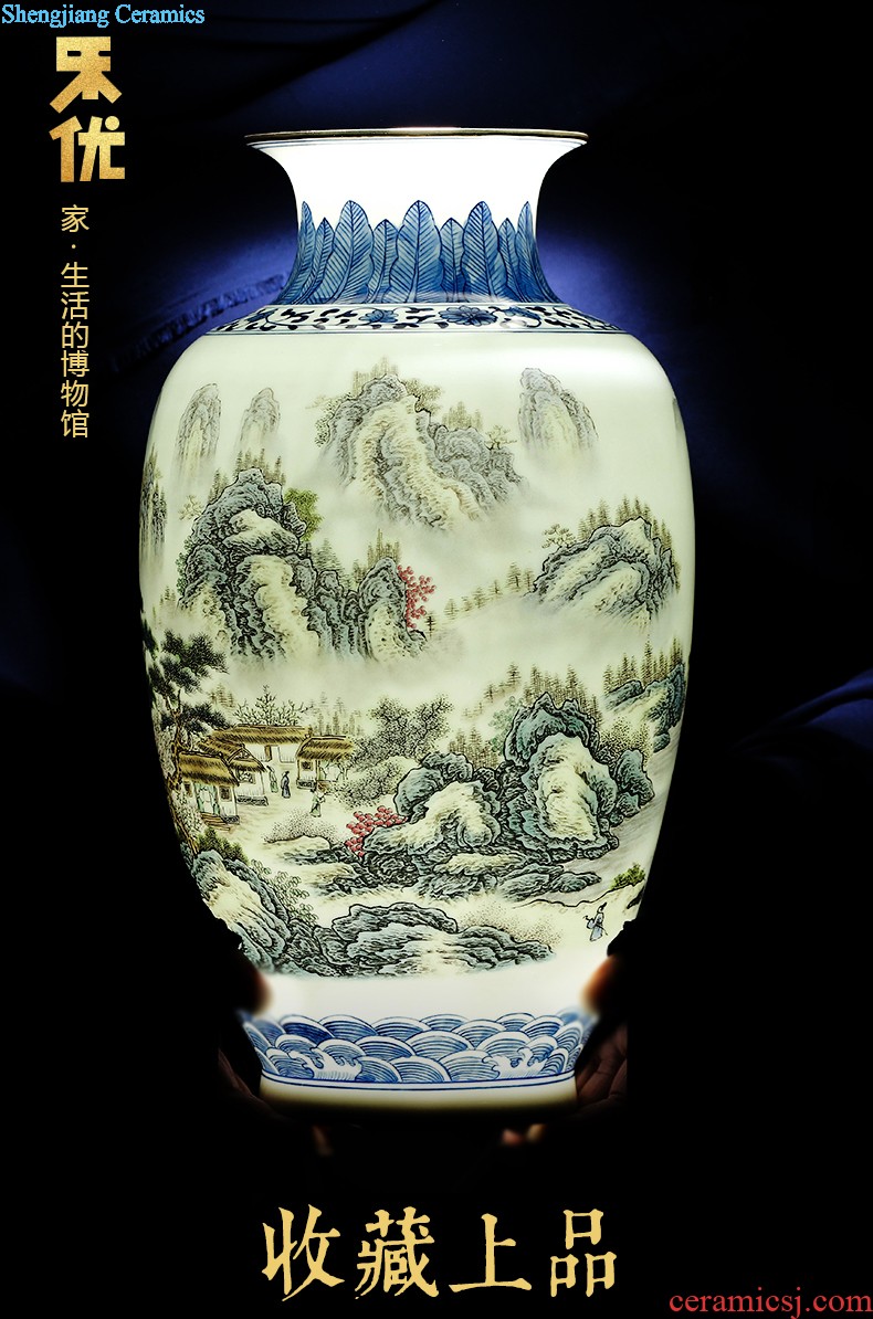 Jingdezhen ceramics furnishing articles home decoration Large vases, new Chinese style porch sitting room ceramics handicraft