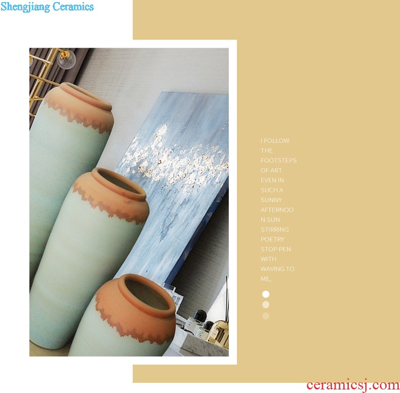 Jingdezhen ceramics the red bottle gourd vases, flower arranging archaize sitting room rich ancient frame of Chinese style household adornment furnishing articles