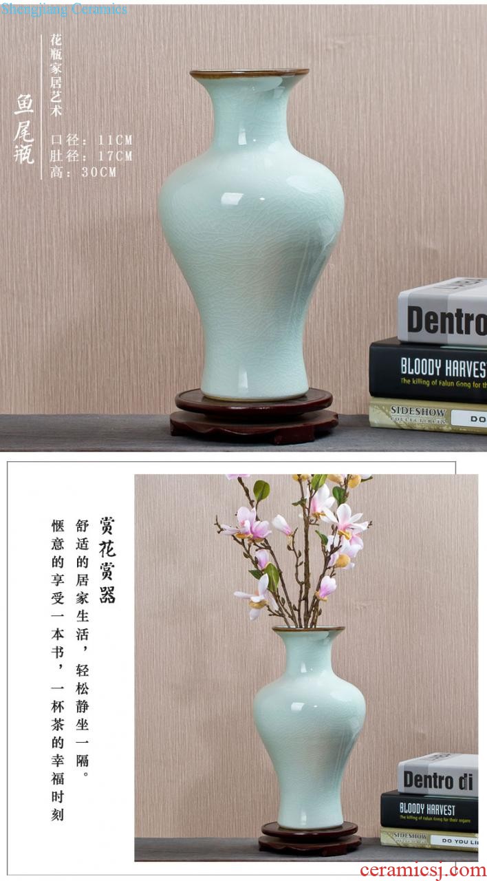 Jingdezhen ceramics of large vase furnishing articles large European colored enamel porcelain household adornment of contemporary sitting room