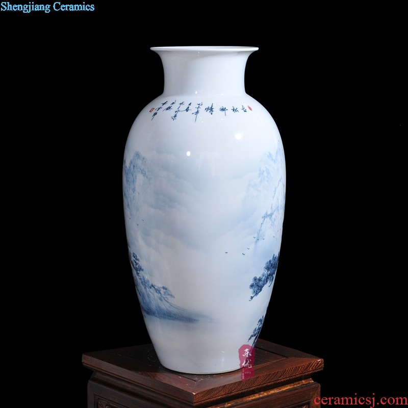 Jingdezhen ceramics thin foetus peony vases, large flower arranging device simulation flower household decoration crafts are sitting room