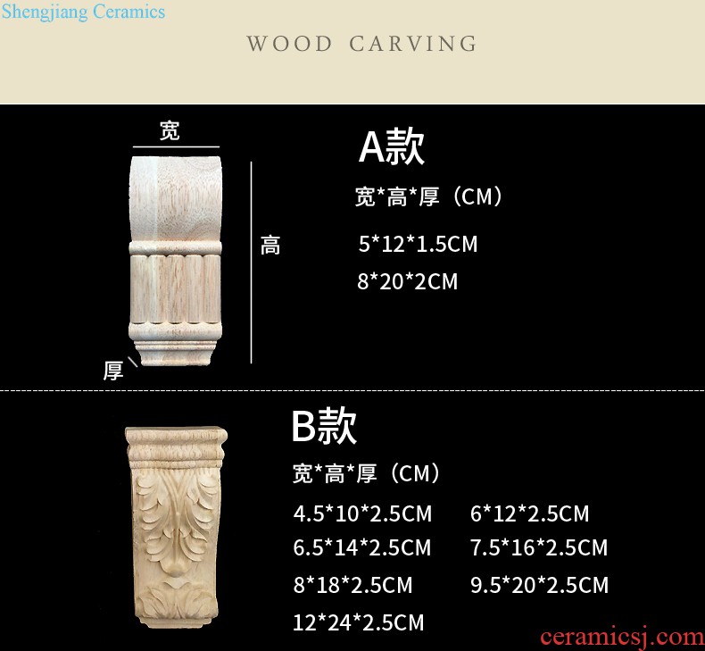 Angle of european-style solid wood flower small accessories line furniture of Chinese style wood carve patterns or designs on woodwork applique dongyang woodcarving flowers