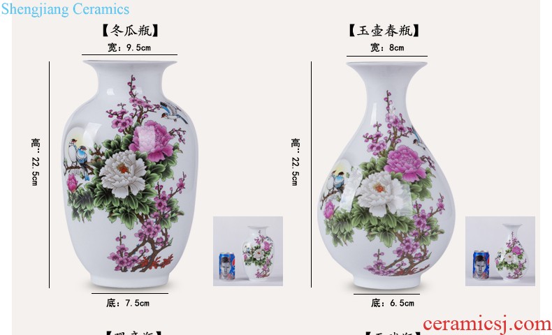 Jingdezhen ceramics white eggshell creative floret bottle sitting room adornment hydroponic flower arrangement furnishing articles of modern art