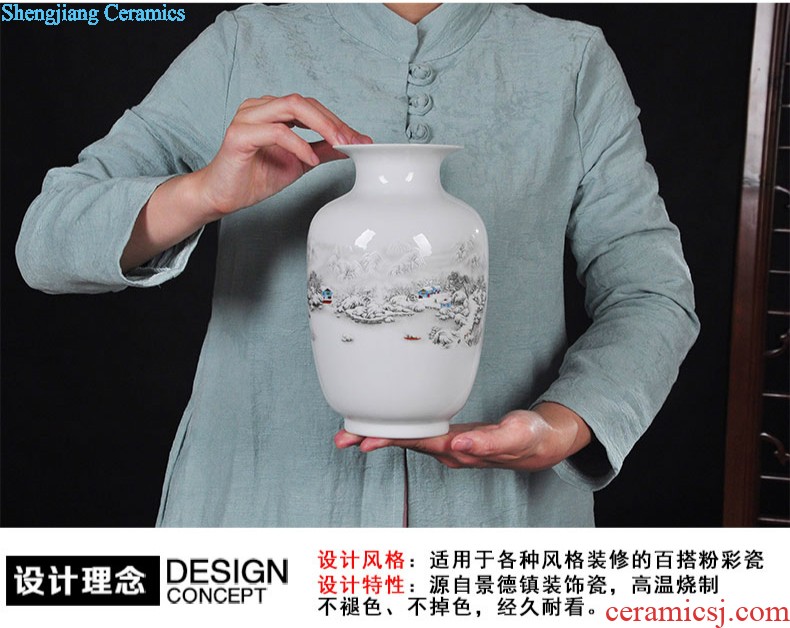 Contracted creative furnishing articles sitting room Flower vase european-style decoration Vase jingdezhen ceramics home decoration