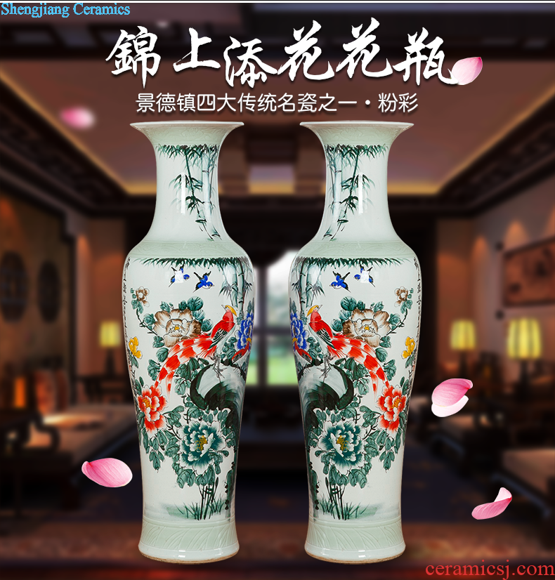 Jingdezhen ceramics ears vases, flower arranging archaize sitting room porch decoration of Chinese style household furnishing articles of blue and white porcelain