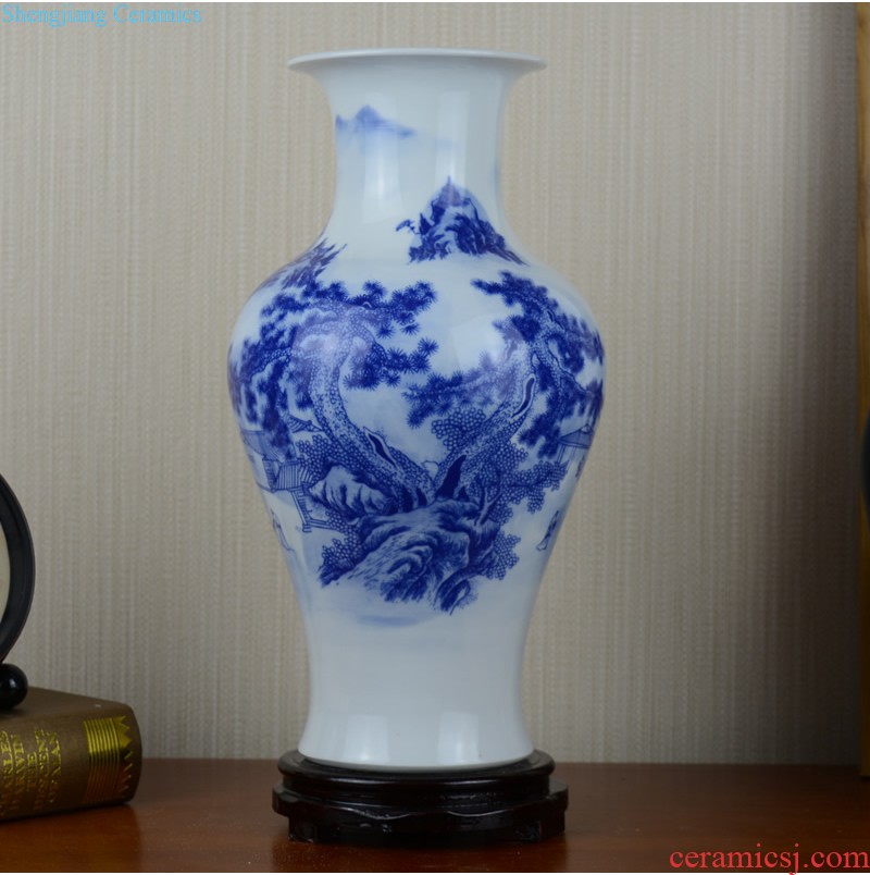 Jingdezhen ceramics vases, contemporary and contracted white paper down the small pure and fresh and small living room table furnishing articles ornaments