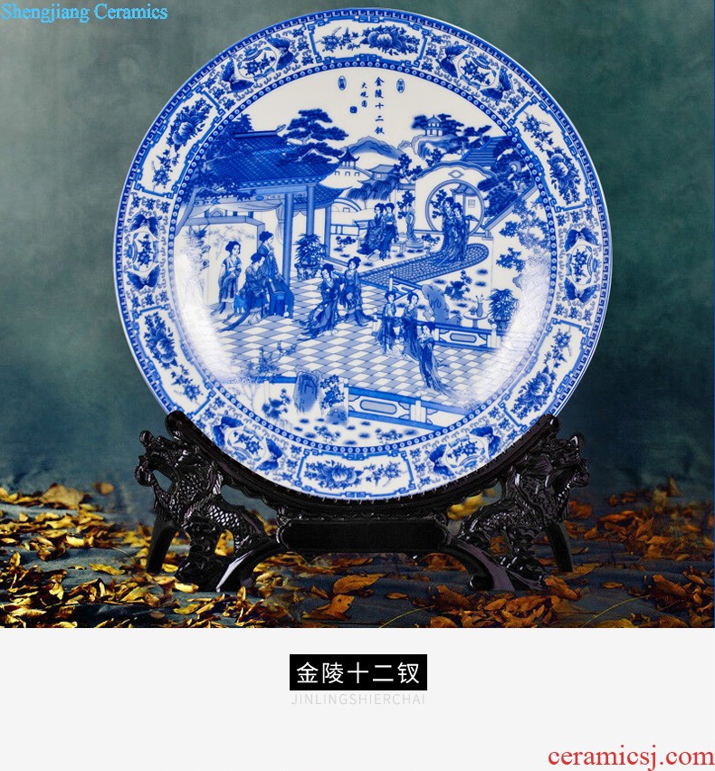 Jingdezhen ceramic powder enamel hand-painted landing big vase full sitting room adornment is placed and calligraphy calligraphy and painting cylinder cylinder