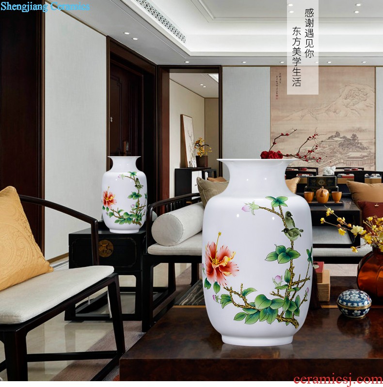 Cb72 jingdezhen ceramics vase furnishing articles mountains xiuse three-piece home sitting room adornment handicraft arranging flowers