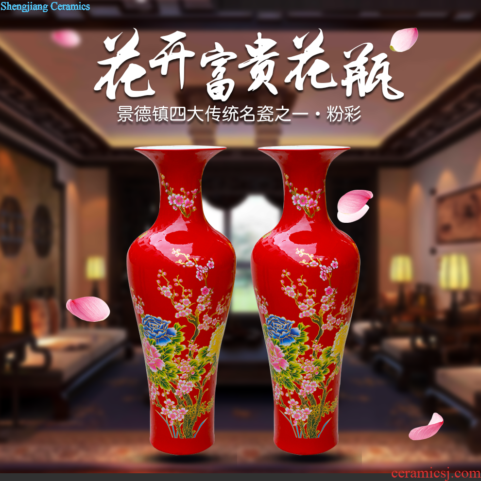 Sf53 jingdezhen ceramics Guest-greeting pine high landing craft vase wax gourd bottle sitting room dining-room ornaments