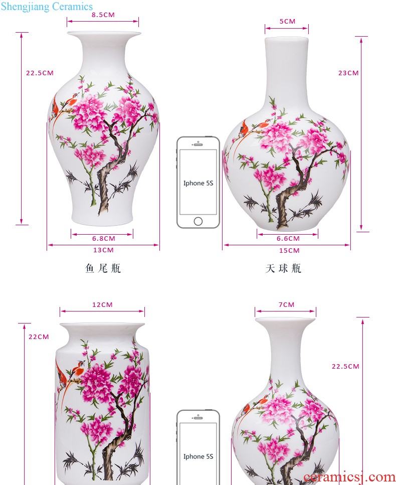 European ceramic vase is placed little blue pottery modern home decoration decoration flower arranging dried flowers contracted sitting room