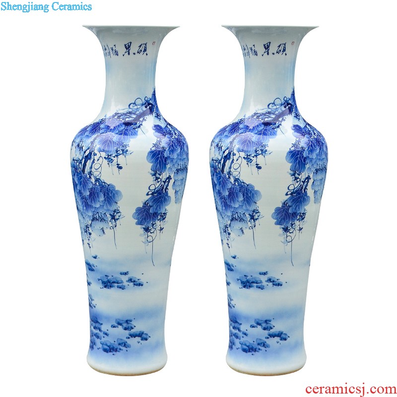 Jingdezhen ceramics China red tie up branches of large vases, modern home sitting room place hotel hc - 073