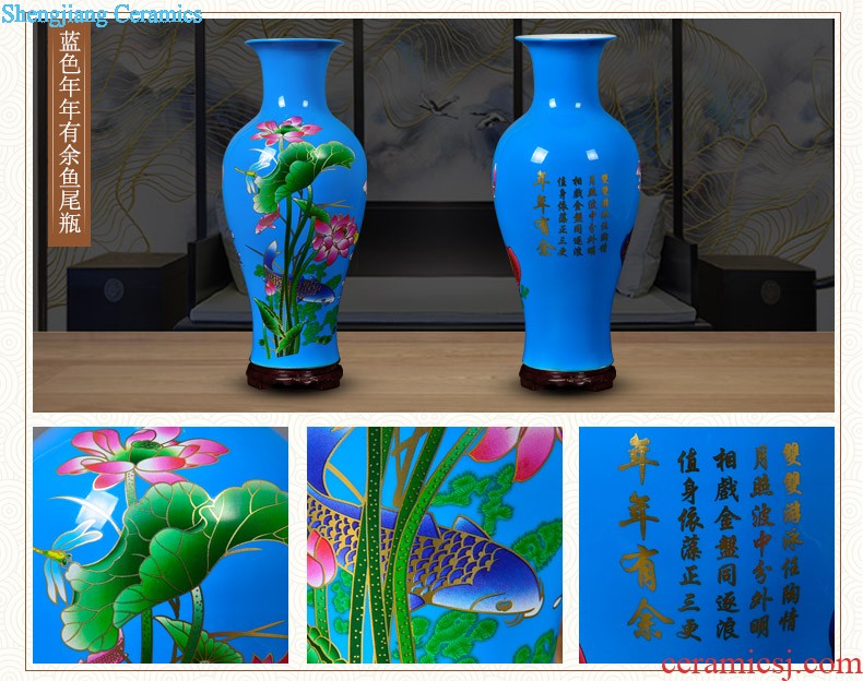 Jingdezhen ceramics hand-painted scenery of blue and white porcelain vase archaize sitting room ark adornment of Chinese style household furnishing articles