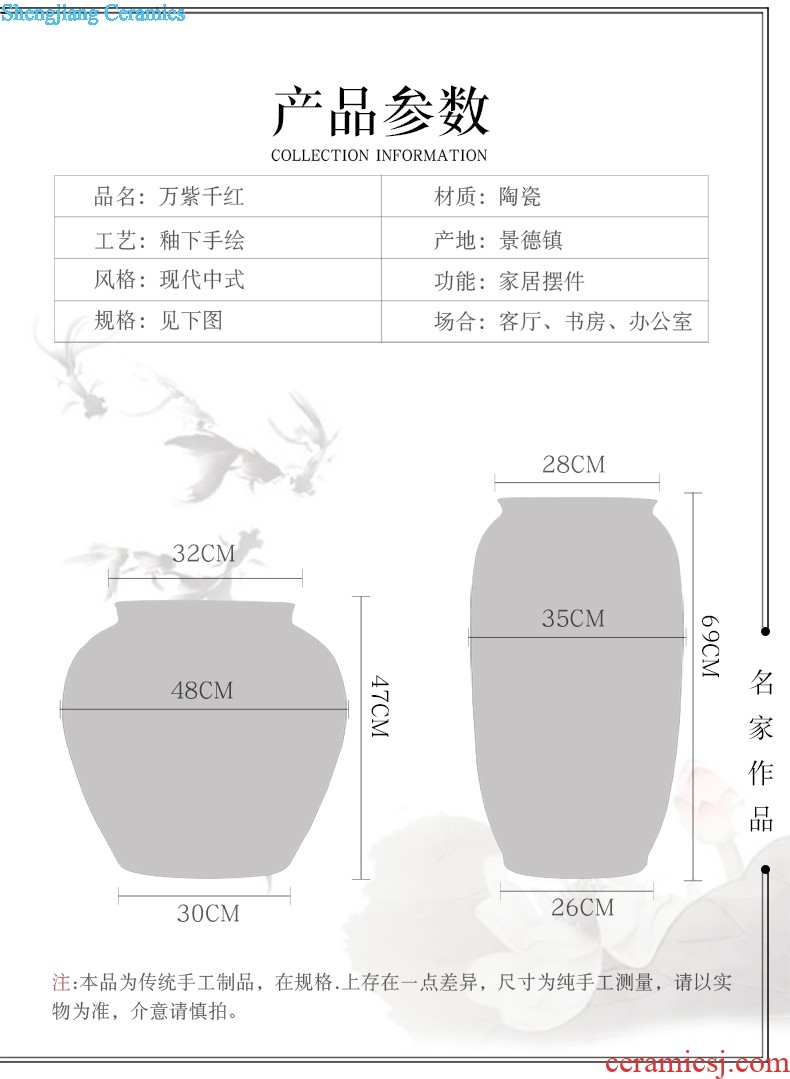 Jingdezhen ceramics pea green glaze antique gourd vases, flower arranging contemporary household adornment furnishing articles yql2 sitting room