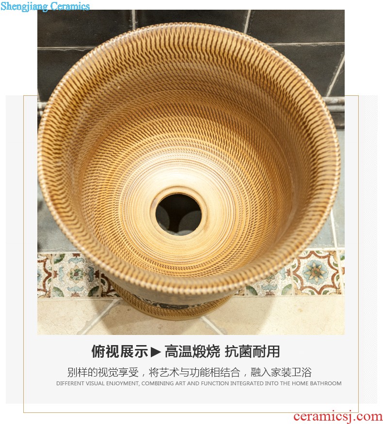 Koh larn, qi Jingdezhen ceramic stage basin square European art basin lavatory bath Red is the colour