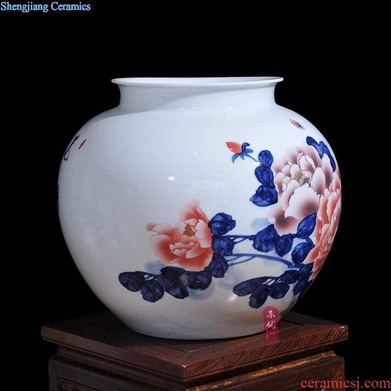 Jingdezhen ceramics hand-painted vases, flower arranging furnishing articles wind stream Home sitting room porch is decorated handicraft