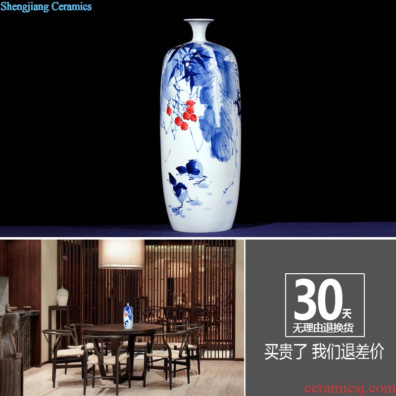 Jingdezhen porcelain vases, flower arrangement sitting room adornment furnishing articles More longevity of TV ark of Chinese style household decoration