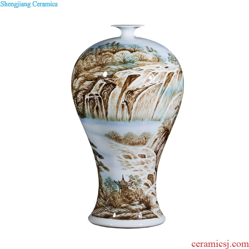 Jingdezhen ceramics by hand carved poems of large vases, decorative household items furnishing articles opening gifts yz1