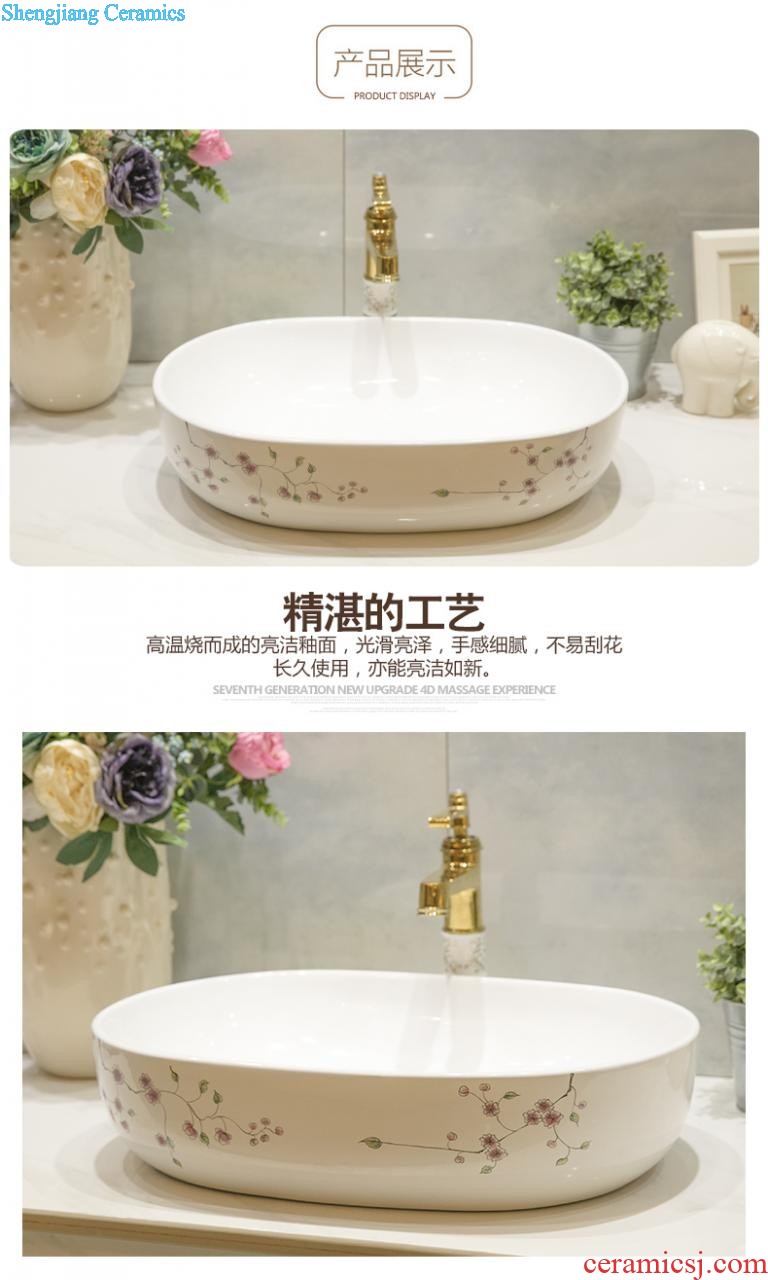 Koh larn, qi stage basin sink ceramic sanitary ware art basin washing a face of the basin that wash a face oval shamrock glittering