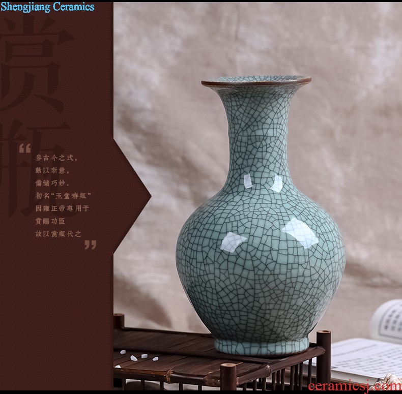 Jingdezhen ceramics Lrene hand-painted peony flowers very beautiful vase Vogue to live in the sitting room furnishing articles