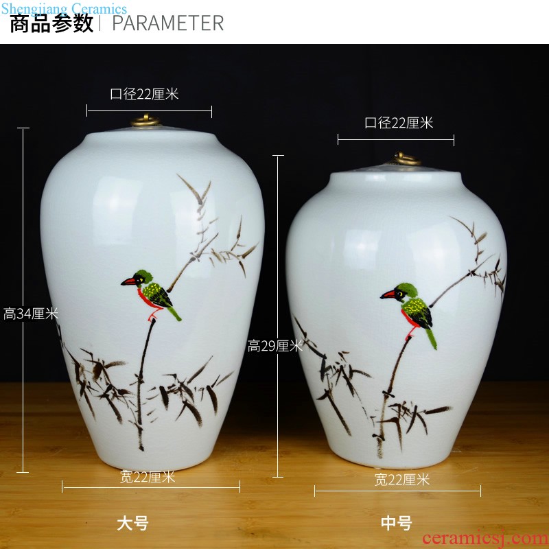 Three Yang kaitai, jingdezhen ceramics kiln rich ancient frame vase Chinese style restoring ancient ways sitting room adornment handicraft furnishing articles