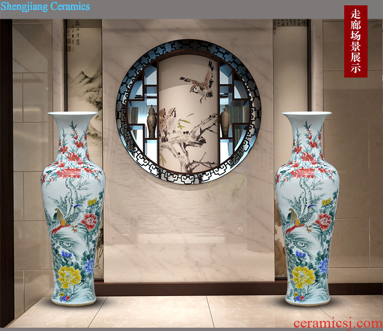 Jingdezhen ceramics ears vases, flower arranging archaize sitting room porch decoration of Chinese style household furnishing articles of blue and white porcelain