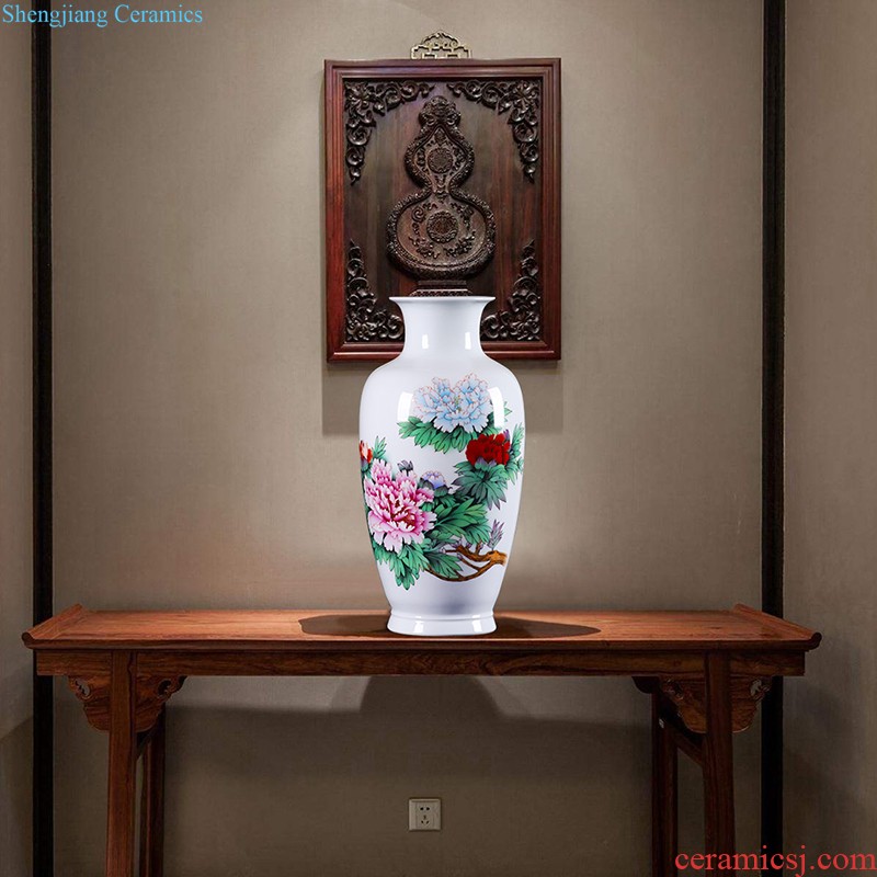 Jingdezhen ceramics hand-painted blue and white porcelain vase furnishing articles sitting room flower arranging the modern Chinese style household adornment TV ark