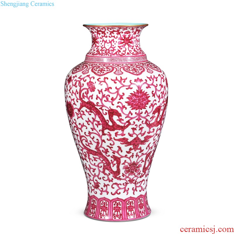 Jingdezhen imperial kiln chinaware archaize qing qianlong pastel spends set of gourd vases, sitting room adornment is placed