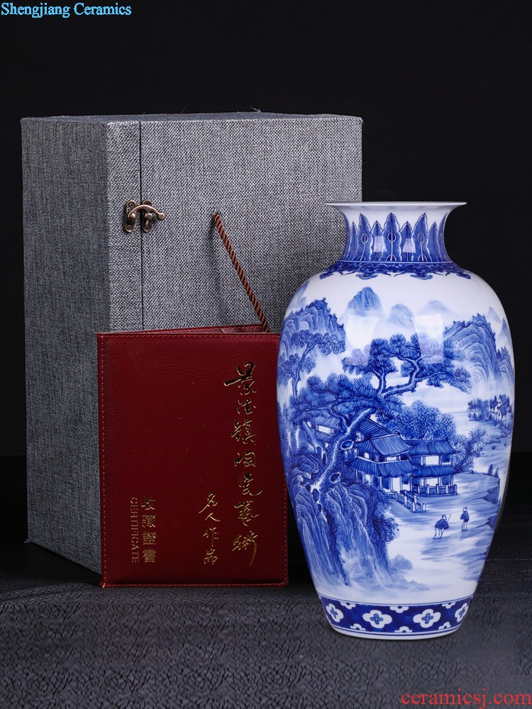 Jingdezhen porcelain enamel color 1 meter of large vase Modern living room decoration to the hotel celebration gift